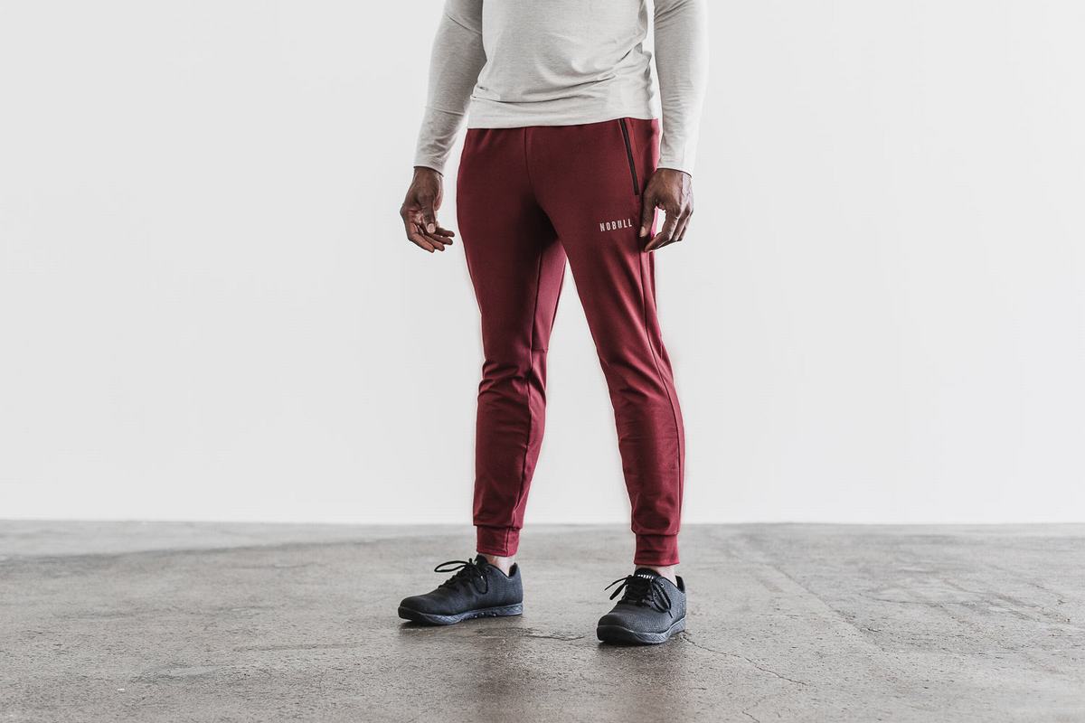 Nobull Men\'s Joggers Dark Red | Australia (EV6138)